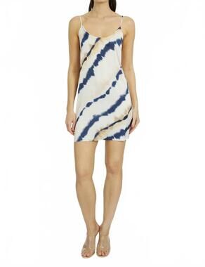 NEW WRAP UP BY VP mai tai short chemise in blue & cream